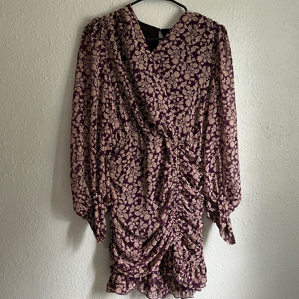 Zara printed dress with draping
